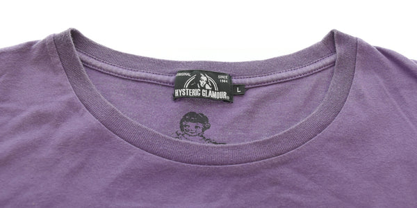 ヒステリックグラマー HYSTERIC GLAMOUR COURTNEY LOVE HELLO BOYS pt T-SH フォトプリント 長袖Tシャツ 0253CL11 ロンT パープル Lサイズ 103MT-3124