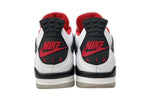 ナイキ NIKE 20年製 AIR JORDAN 4 RETRO FIRE RED エア ジョーダン レトロ ファイヤー レッド AJ4 スウッシュロゴ 白 赤 黒 DC7770-160 メンズ靴 スニーカー ホワイト 27.5cm 104S-843