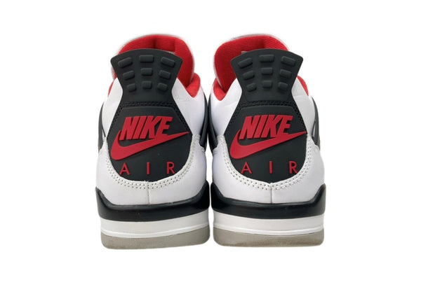 ナイキ NIKE 20年製 AIR JORDAN 4 RETRO FIRE RED エア ジョーダン レトロ ファイヤー レッド AJ4 スウッシュロゴ 白 赤 黒 DC7770-160 メンズ靴 スニーカー ホワイト 27.5cm 104S-843