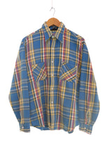 ヴィンテージ Vintage 70s ヘビネル 皿ボタン ネルシャツ 長袖シャツ マルチカラー 103MT-3391