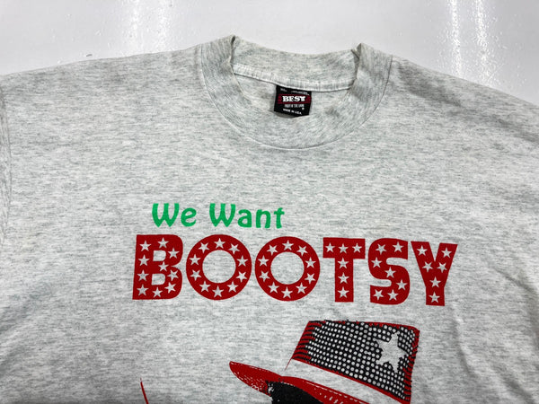 バンド band 90's 90年代 BOOTSY COLLINS ブーツィー・コリンズ ファンク バンT FRUIT OF THE LOOM 霜降り 灰色 Tシャツ プリント グレー XLサイズ 104MT-1230