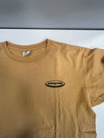 パタゴニア PATAGONIA 90s Vintage ヴィンテージ Beneficial T's  USA製 オーバルロゴ プリントTシャツ Tシャツ オレンジ Lサイズ 101MT-4734