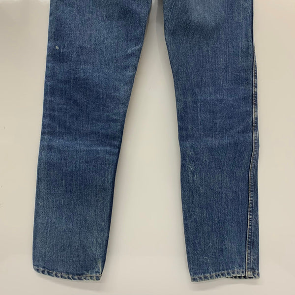 【曜日割引対象外】 リーバイス Levi's 60's Big E テーパード デニムパンツ スーパースリム 刻印M 42TALON USA製 デニム ブルー 201MB-801 VB