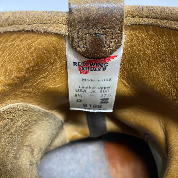 【曜日割引対象外】 レッドウィング RED WING 2007年製 ペコスブーツ スエード 8188 メンズ靴 ブーツ ペコスタイプ ブラウン 23.5cmサイズ 201-shoes1370 VB