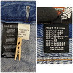 【曜日割引対象外】 ハーレーダビッドソン Harley-Davidson 刺繍ロゴ イーグル デニムジャケット Gジャン ジャケット ブルー Sサイズ 201MT-4152 VB