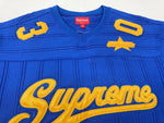 シュプリーム SUPREME 21SS Mesh Stripe Football Jersey メッシュ ストライプ フットサル ジャージ 青 Tシャツ ロゴ ブルー Mサイズ 104MT-1706