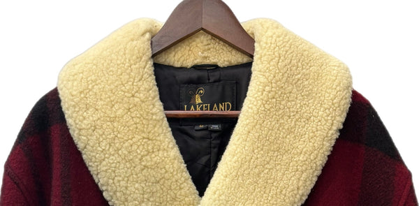 【曜日割引対象外】 ヴィンテージ vintage 80's 80s 80年代 レイクランド Lakeland 襟ボア  ピーコート コート レッド 42サイズ 201MT-3175 VB