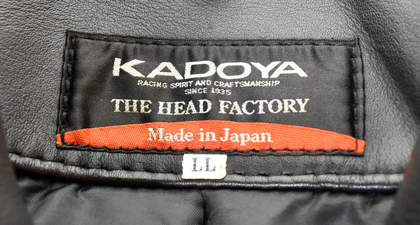 カドヤ KADOYA ダブルライダースジャケット レースアップカスタム バイカー レーシングジャケット ジャケット ブラック LLサイズ 103MT-843