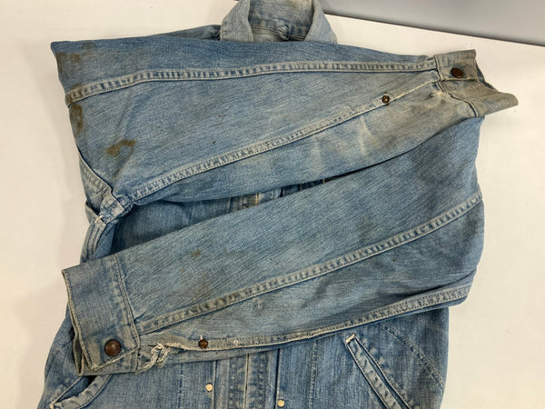 ラングラー Wrangler 50's 50年代 BLUE BELL ブルーベル 縦ベル 11MJZ GRIPPER ZIPPERGジャン デニムジャケット Vintage ヴィンテージ - ジャケット ブルー 101MT-4362