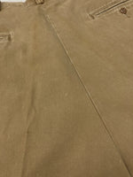 ダブルアールエル RRL 90s TACK CHINO PANTS タック チノ パンツ ジップフライ ワーク トラウザーズ 三ツ星タグ USA製 Ralph Lauren 薄茶 無地 チノパン ベージュ 34×30 104MB-344