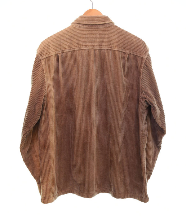 シュプリーム SUPREME 22SS Corduroy Shirt コーデュロイ シャツ 星 刺繍 ロゴ  長袖シャツ ブラウン Mサイズ 103MT-2926
