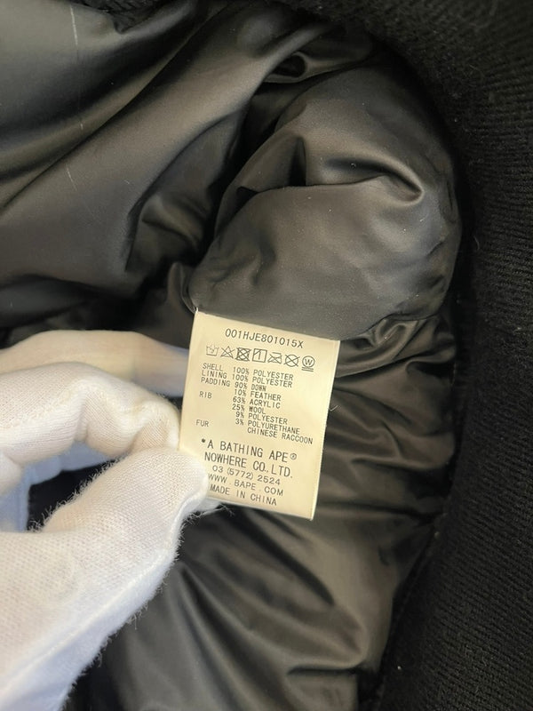 ア ベイシング エイプ A BATHING APE 1st CAMO FUR DOWN 1st カモ ファーダウンジャケット カモフラ柄 ボンバージャケット 001HJE801015X ジャケット マルチカラー Lサイズ 101MT-5258