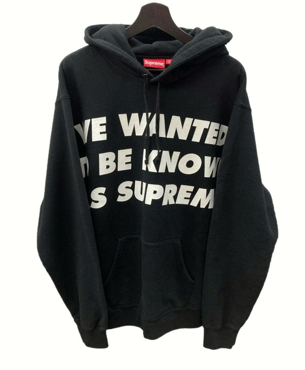 シュプリーム SUPREME 20SS Known As Hooded Sweat Shirt ノウン アズ フーデッド スウェットシャツ プルオーバー パーカー フーディ BLACK 黒 XL パーカ プリント ブラック 104MT-747