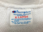 チャンピオン Champion 80's REVERSE WEAVE リバースウィーブ  トリコタグ ヴィンテージ ラバープリント アーチロゴ Carleton University カレッジ 白 パーカ プリント ホワイト XLサイズ 104MT-667