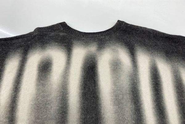 シュプリーム SUPREME 23AW Blurred Logo Sweater ブラード ロゴ ウール セーター ニット 黒 セーター ロゴ ブラック Mサイズ 104MT-2132