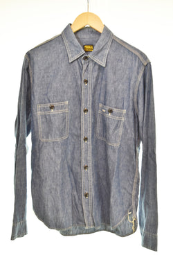 テンダーロイン TENDERLOIN CHAMBRAY シャンブレー  シャツ  長袖シャツ ブルー Sサイズ 103MT-3485