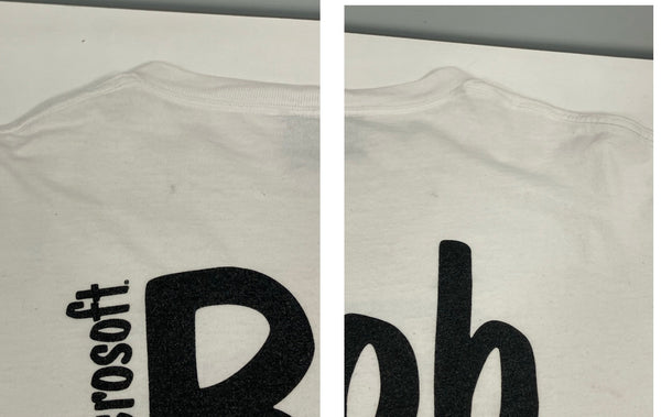 ヴィンテージ vintage 90's 90年代 ONEITA Microsoft BOB Smiley Face マイクロソフト スマイル 企業モノ アートT MADE IN USA アメリカ製 XL Tシャツ ホワイト LLサイズ 101MT-5182