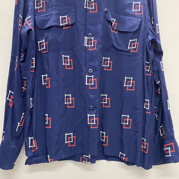 【曜日割引対象外】 グルービンハイ GROOVIN' HIGH The GROOVIN HIGH 長袖シャツ ネイビー Lサイズ 201MT-4213 VB