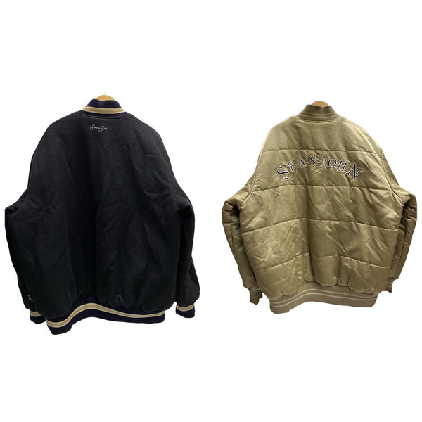 ショーンジョン SEAN JOHN リバーシブル スタジャン ナイロン ジャケット ベージュ XXLサイズ 201MT-4575