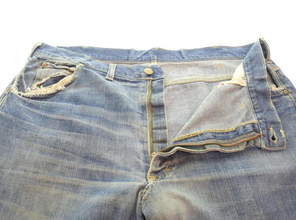 リー Lee 60s Vintage 101Z サイド黒タグ セミオートタロン ボタン裏7 脇割 60's ヴィンテージ デニム ブルー 40 103MB-465