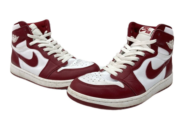 ナイキ NIKE 24年製 AIR JORDAN 1 RETRO HIGH OG TEAM RED エア ジョーダン レトロ ハイ チーム レッド AJ1 シューズ 白 赤 DZ5485-160 メンズ靴 スニーカー レッド 27cm 104S-967