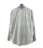 ダブルアールエル RRL 90s 三ツ星タグ ガチャポケ シャンブレー  猫目ボタン ワークシャツ 水色 生成り 長袖シャツ 無地 ブルー Mサイズ 104MT-2058