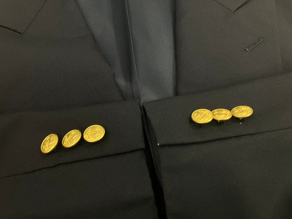 ブルックスブラザーズ Brooks Brothers 紺ブレ 金ボタン ダブルブレスト テーラードジャケット ブレザー 背抜き 日本製 44REG ジャケット ネイビー 101MT-5133