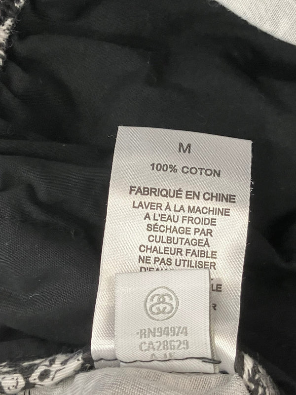 ステューシー STUSSY 19ss Bones Beach Short 80's復刻 スカル ボーン 総柄 ビーチショーツ ショートパンツ ハーフパンツ ブラック Mサイズ 101MB-611