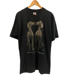 ヴィンテージ vintage 90’s 90年代 FRUIT OF THE LOOM ウィリアムウェグマン William Wegman Dog 犬 フォト 写真家 アートT Tシャツ ブラック Lサイズ 101MT-4170