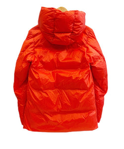 ピレネックス Pyrenex MARGAUX Down Jacket マルゴー ジップアップダウンジャケット ダウンコート  朱色系 ビビッドカラー フード付き HWM001 ジャケット サイズ36 101LT-152