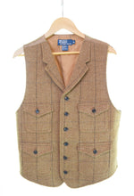 ラルフローレン RalphLauren Tweed Vest ツイードウール ベスト ジレ 茶 ベスト ブラウン Mサイズ 103MT-2310