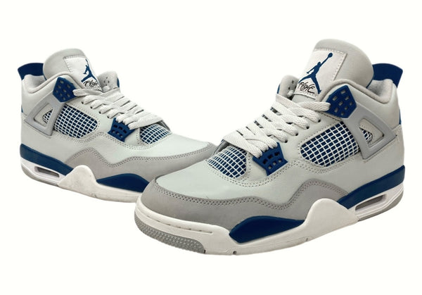 ナイキ NIKE 24年製 AIR JORDAN 4 RETRO OG MILITARY BLUE エア ジョーダン レトロ ミリタリー ブルー AJ4 灰 青 FV5029-141 メンズ靴 スニーカー グレー 29cm 104-shoes611