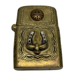 【曜日割引対象外】 【中古】グッドバイブレーション good vibrations 真鍮 シルバー925 ホースシュー オイルライター ZIPPO メンズジュエリー・アクセサリー その他 ゴールド 201goods-749 VB