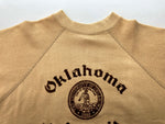アルテックス ARTEX 60's Vintage ヴィンテージ カラー フロッキー 半袖スウェット Oklahoma University スウェット プリント ベージュ Mサイズ 104MT-188