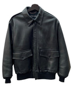 ワコマリア WACKO MARIA 24FW A-2 FLIGHT JACKET レザー フライト ジャケット 牛革 黒 24FW-WMO-BL07 ジャケット 無地 ブラック Mサイズ 104MT-1615