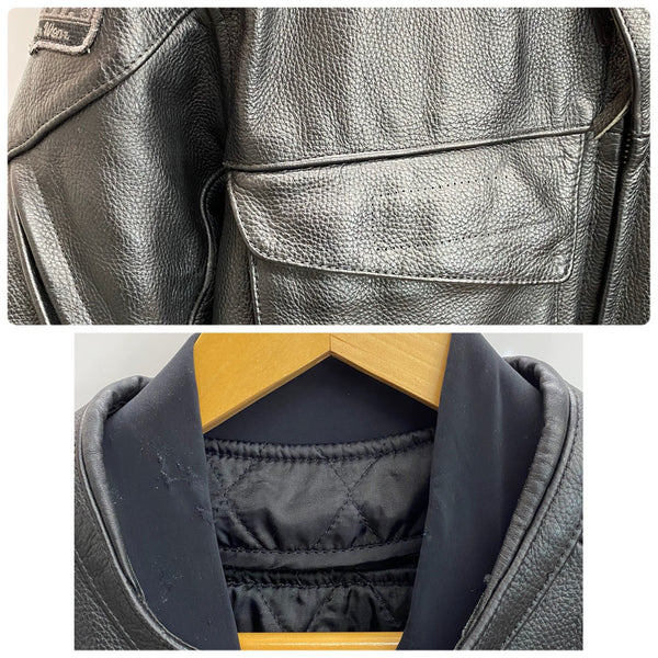 カドヤ KADOYA シングルライダース レザージャケット インナー付 ジャケット ブラック Lサイズ 201MT-4280