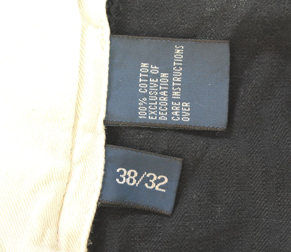 ラルフローレン RalphLauren 90s ボンテージギミックカーゴパンツ 90's マルチポケット ヘリンボーンツイル Y2K カーゴパンツ ブラック 38/32 103MB-565