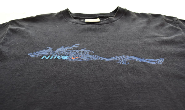 ナイキ NIKE OLD NIKE 00'S スウォッシュ SWOOSH 銀タグ Tシャツ ネイビー Mサイズ 103MT-3201