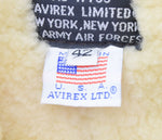 アビレックス AVIREX B-3 フライト ジャケット ムートン羊革 ボア レザー ジャケット ボンバー ジャケット MADE IN USA  42 ジャケット ブラウン 103MT-2213