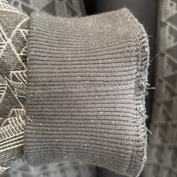 ラコステ LACOSTE モノグラムジャカードトラックジャケット SH1368-10 ジャージ ブラック XLサイズ 201MT-3214