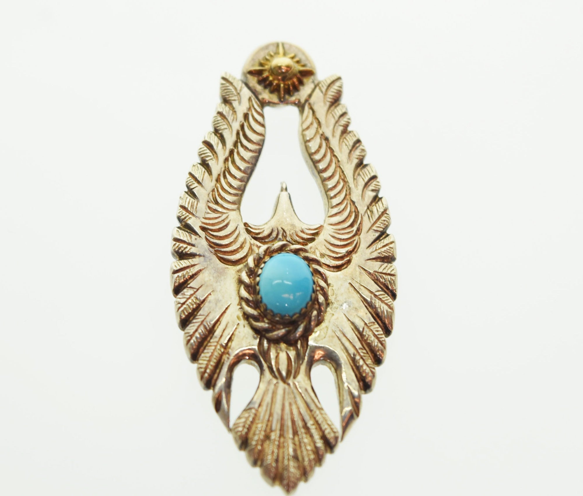 アリゾナフリーダム 925 k18 イーグル ターコイズ ルビー ネックレス