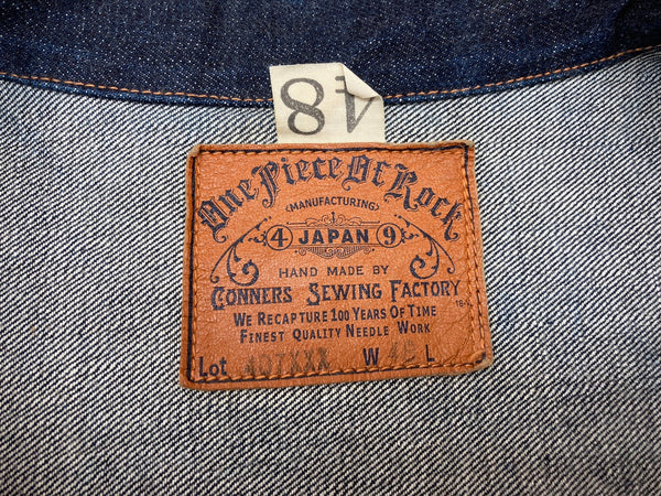 ワンピースオブロック One Piece Of Rock 2nd デニムジャケット Gジャン ハギ付き 407XXX 1954モデル M-54 バンダナ 濃紺 サイズ48 ジャケット 無地 ネイビー 104MT-1040