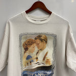 【曜日割引対象外】 ヴィンテージ vintage 90's タイタニック TITANIC MOVIE Tee 袖シングル Tシャツ ホワイト 201MT-3586 VB