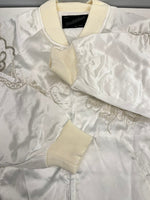 ほしひめ Hoshihime 星姫 スカジャン 龍刺繍 スカジャン サテン 白 F-002 ジャケット ホワイト フリーサイズ 101MT-5384