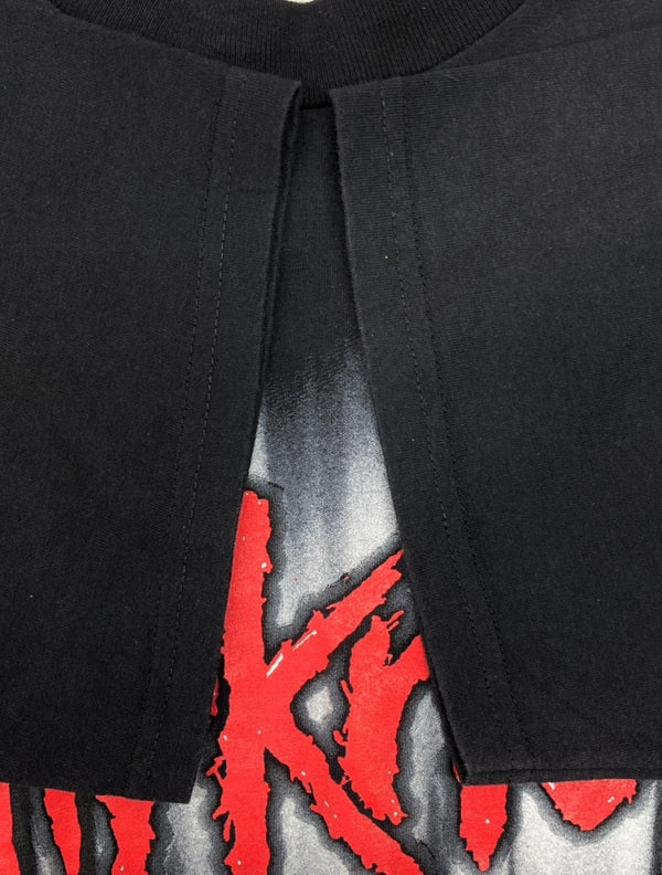 バンド band 00s Slipknot TEE スリップノット Tシャツ winterlandタグ パンク バンT 半袖 黒 Tシャツ ロゴ ブラック Lサイズ 104MT-2346