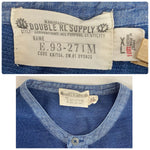 【曜日割引対象外】 ダブルアールエル RRL 初期 デニム切替 マチ付き 長袖カットソー ブルー XLサイズ 201MT-4088 VB