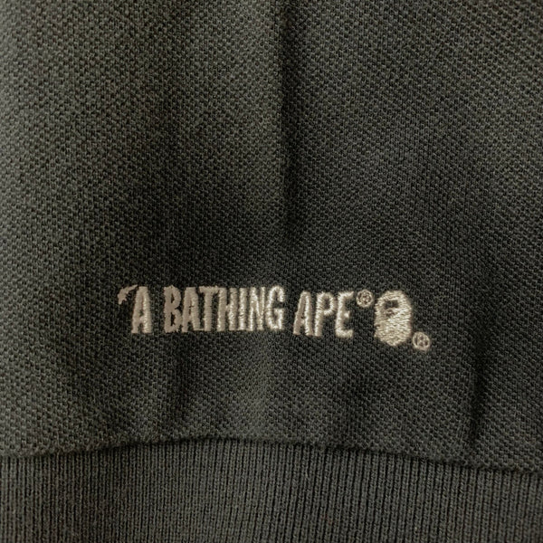 アベイシングエイプ A BATHING APE プレイボーイ play boy ポロシャツ コラボ 半袖シャツ ブラック Lサイズ 201MT-4313
