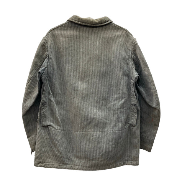 ヴィンテージ vintage 40's 40年代 French cotton pique hunting jacket animal button コットンピケ ハンティングジャケット 動物ボタン ジャケット 無地 グレー 104MT-1668
