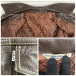 【曜日割引対象外】 リーバイス Levi's 90's LEATHER TRUCKER JACKET 70345-83-F94-153 ジャケット ブラウン Lサイズ 201MT-4094 VB