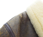 アビレックス AVIREX B-3 フライト ジャケット ムートン羊革 ボア レザー ジャケット ボンバー ジャケット MADE IN USA  42 ジャケット ブラウン 103MT-2213